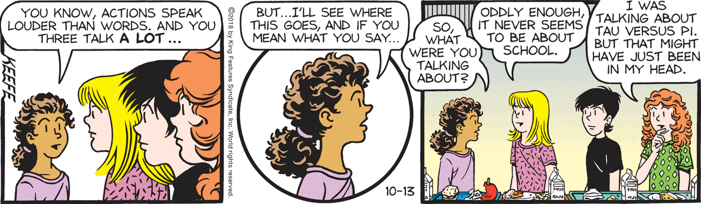 Sally Forth Pi vs. Tau