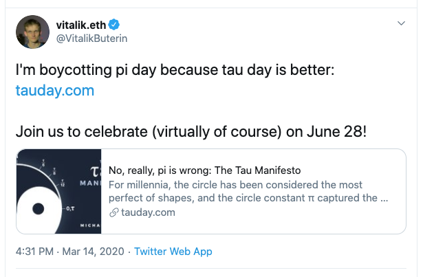 Vitalik Buterin supports tau